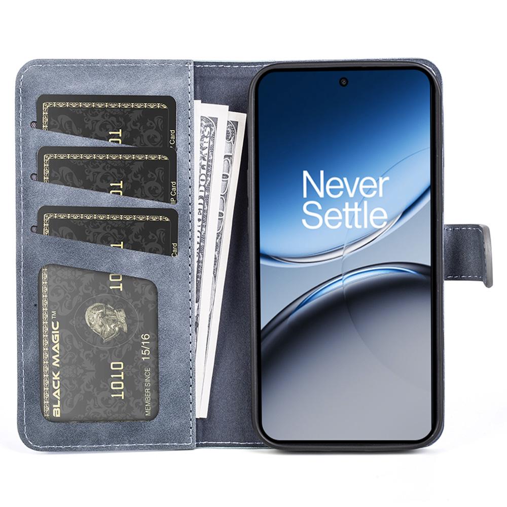 

For OnePlus Nord 4 Wallet Case Leather Phone Cover Splicing Color Blue