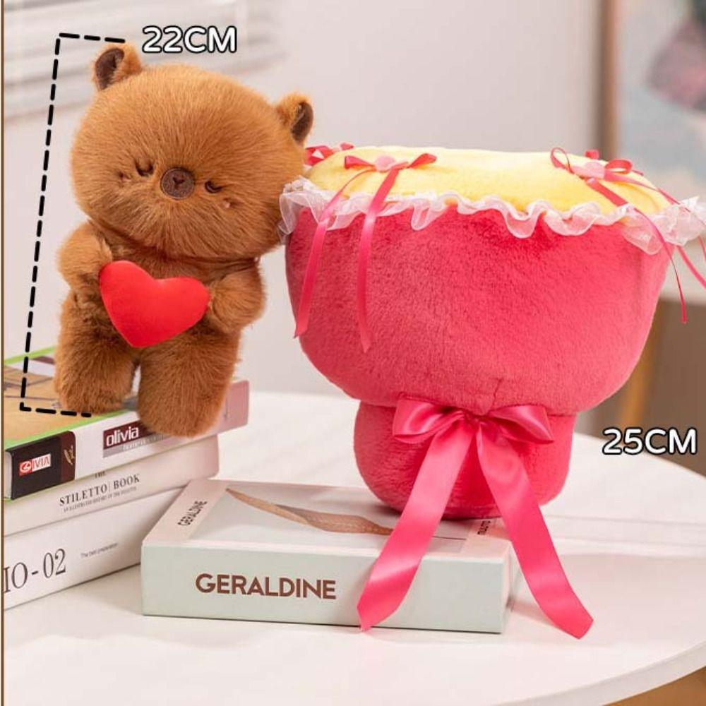 Handmade Panda Bouquet Plush Toys Cartoon Animal Animal Bridal Bouquet  Holiday Gifts
