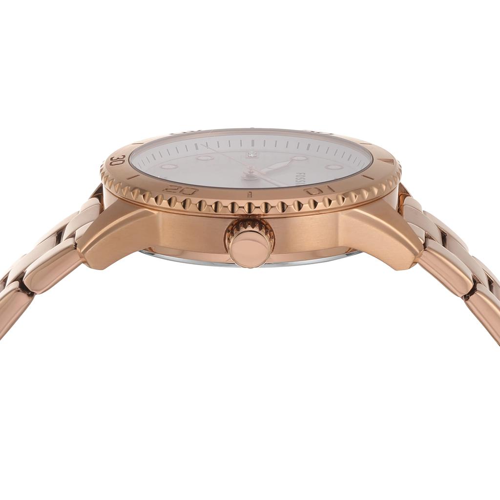 DAYLE Rose Gold Tone Stainless Steel Watch Three-Hand