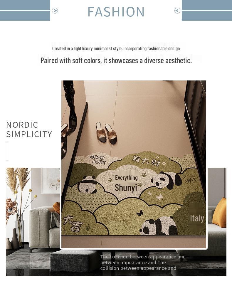 Cartoon Mimi Non-Slip Door Mat - Easy Clean, Dirt-Resistant, Cuttable Silk Loop Foot Pad for Home