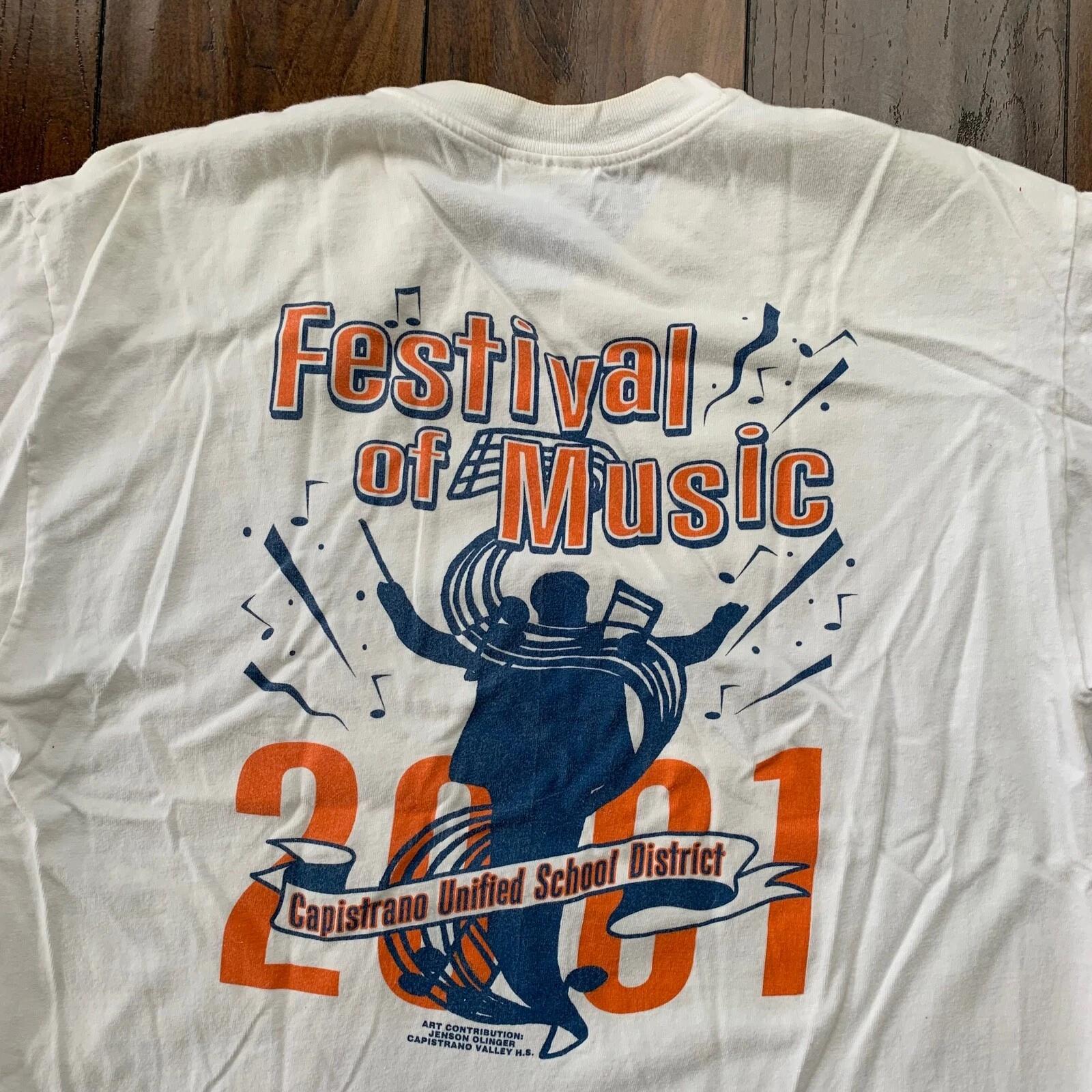 Music Festival 2001 Y2K Vintage T Shirt Jazz Rock Punk Capistrano California 3XL