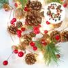 Christmas Wreath With Lights Pre-installed Light Garland Fireplace Garland, Christmas Decoration Indoor Outdoor Christmas Home Decoration