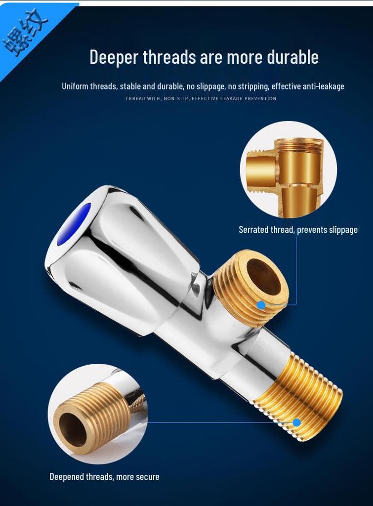 304 Stainless Steel Angle Valve for Hot and Cold Water Heater and Toilet Tap