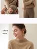 Women's Thickened Half-High Neck Cable Knit Cashmere Sweater - Soft, Versatile Autumn/Winter Pullover