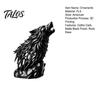 Personalized Creative Table Decor Howl Wolf Sculpture, Gothic Wildlife Home Decor, Howling Statue Figurine Hollow Animal Statues with Rock Base,