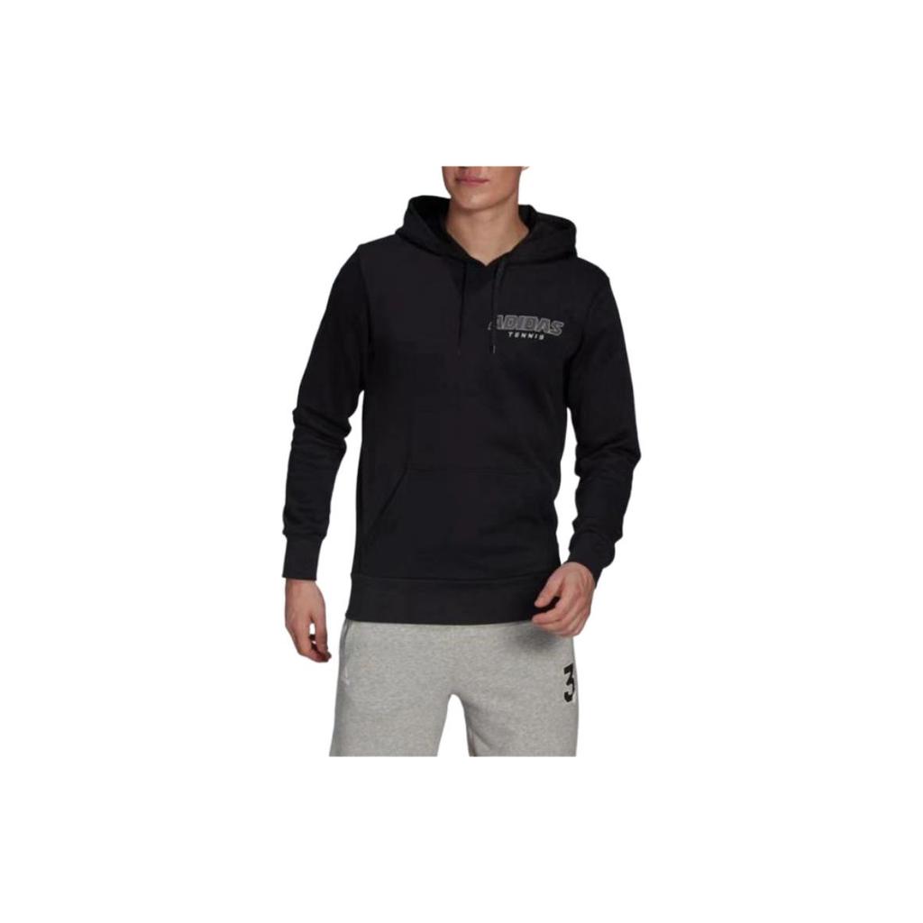 adidas Casual Tennis Sport Hoodie Men Tops Black GK8158