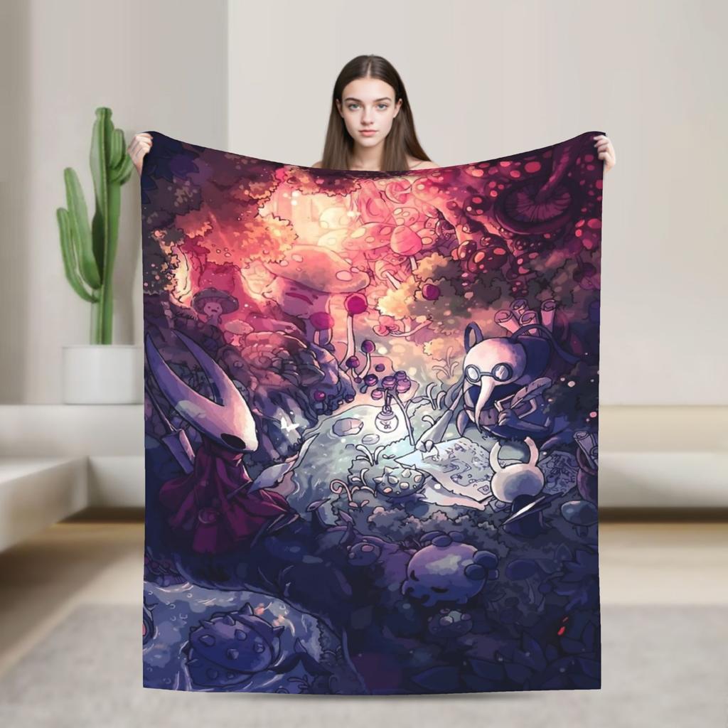 Hollow Knight Flísové Deky Akční Dobrodružství Úžasné Přehozy na Domácnost 125*100cm Kus Koberce