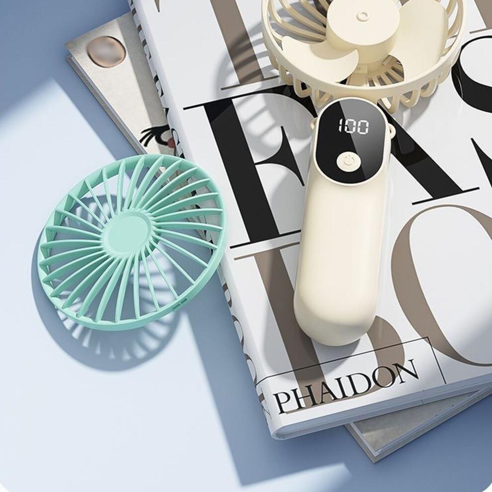 Portable Handheld Fan Portable 6 Speed-Apricot White Mint