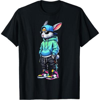 Cool Bunny Rabbit Sunglasses Easter Day For Boys Men Kids T-Shirt