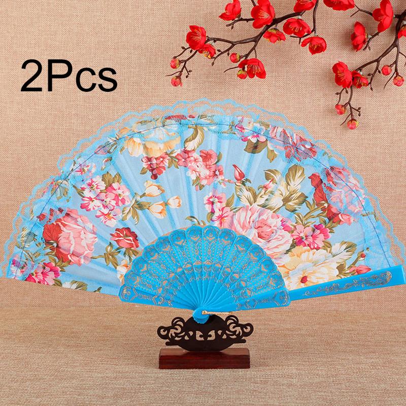 

1 шт. Реквизит для выступлений Классический складной веер Эстетическая красота Фотографический реквизит Модный веер Пион Кружево 2PCS