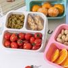 Lunch Box Portable Three-Compartment Food Storage Container Dust-Proof Reusable Storage Box