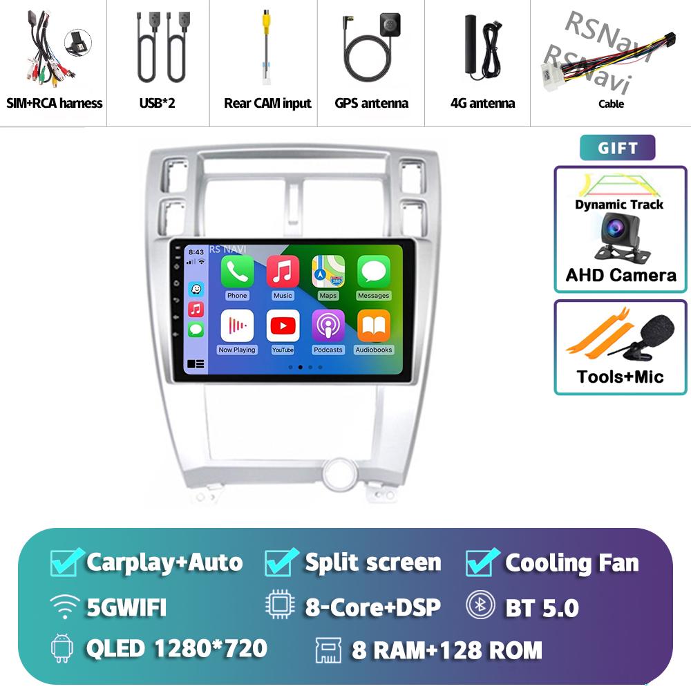 Android 14 Car Radio For Hyundai Tucson 2004 - 2009 Player Multimedia GPS Navigation Stereo CarPlay Auto Video Head Unit DSP DVD