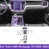 For Volvo S60 Recharge T8 -2024 Car Interior Center Console Gear Transparent TPU Paint Protective Film Anti Scratch Sticker