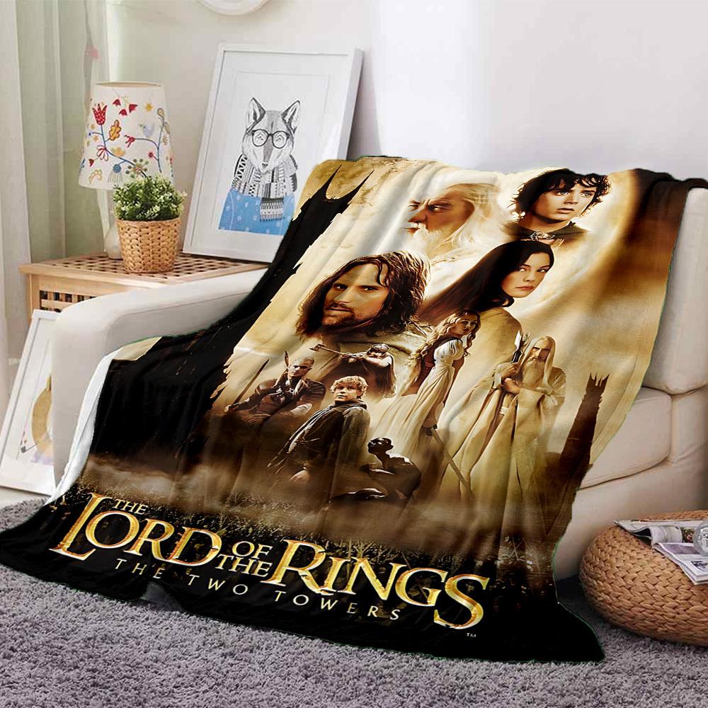 

1pc The Lord of the Rings Two Towers Flannel Blanket Soft Warm Throw for Home, Office, Travel, All-Season Cozy Bedding GiftL1133 80cmx120cm(31inx47in)