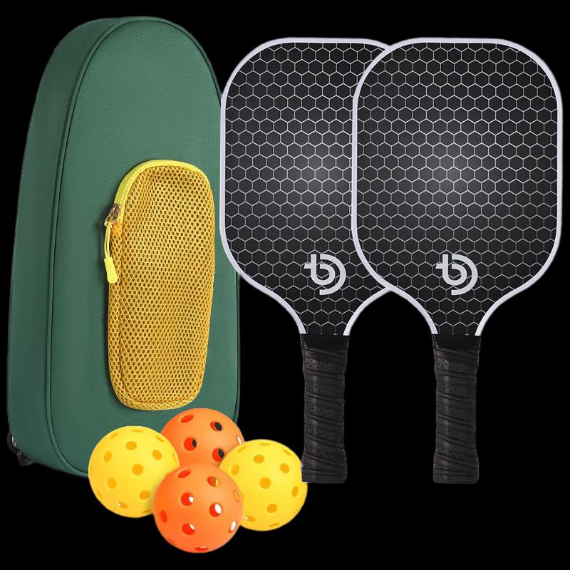 WEZHOPP Honeycomb Fiberglass Pickleball Paddle Set