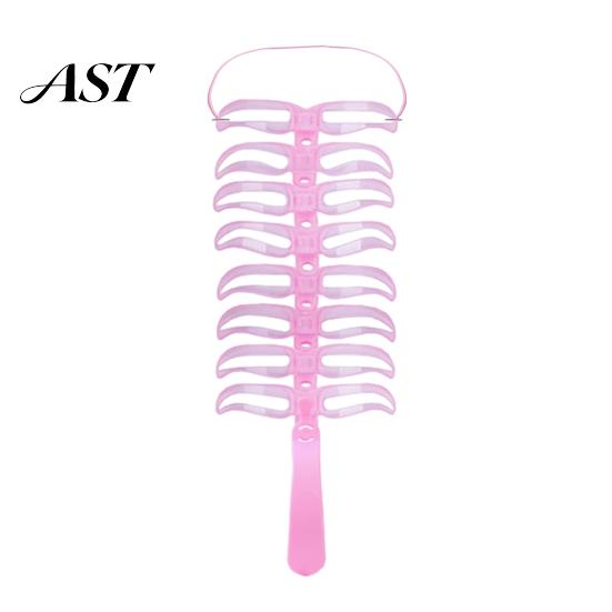 Eyebrow Stencil with Handle 1/2 Sets Kit, 8 Shape Brow Template & Headband Headband, Reusable Shaping Drawing Guide Tools for Women Beginner Non Slip