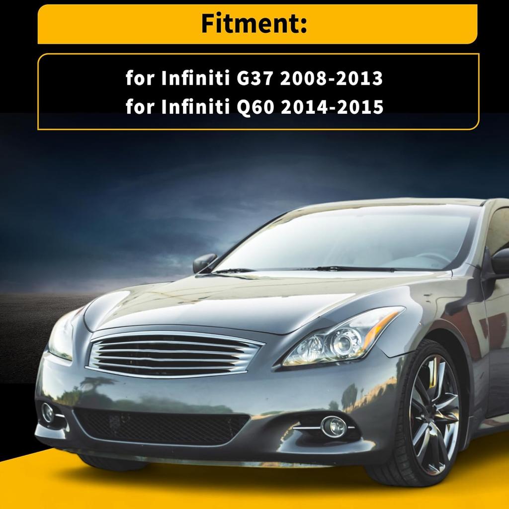 1 Pair Front Bumper Bracket for Infiniti G37 Q60 No.62223JL00A/62222JL00A White Left Right Driver Passenger Side
