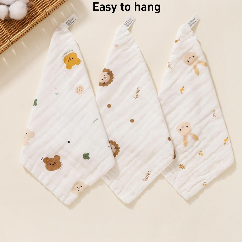 Baby Cotton Muslin Towel Bib Newborn Ultra-Soft Cotton Square Towel Baby-Specific Face Wash Towel Gauze Towel for Children