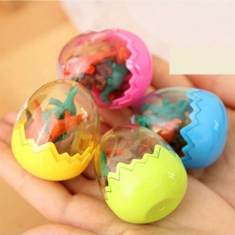 

1 яйцо 8 шт. мини динозавр карандаш ластик школьные канцелярские принадлежности подарок игрушка 7pcs