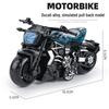 Children's TikTok Influencer Pull-Back Toy: Boys' Motorcycle & Car Alloy Model