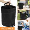 1/2Pcs Garden Waste Bag 37.8L Leaf Waste Bag Large Capacity Collapsible Garden Bag Space Saving Pop Up Trash Can for Outdoor