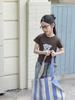 Summer Kids Fashion Spicy Girl Puppy Print Cropped T-Shirt – Slim Fit, Short Sleeve Top for Girls