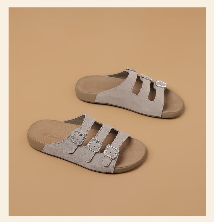 High fashion temperament, one foot soft soled slippers, women's shoes for outdoor wear