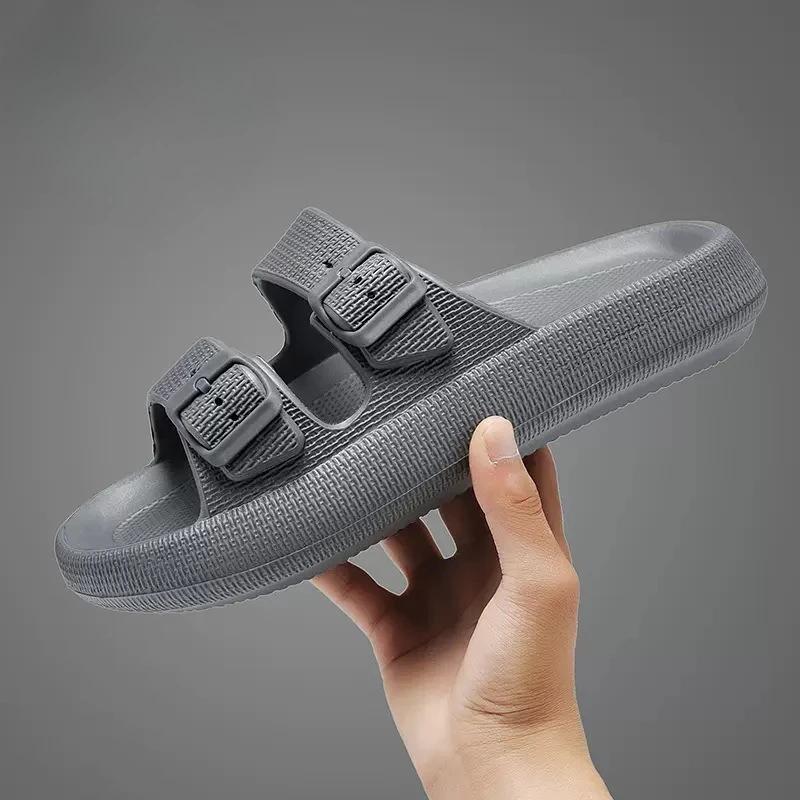 Fashion Couple Slippers Lightweight EVA Soft-soled Beach Shoes Couple Home Bathroom Slipper Outdoor Casual Flat Slippers Chanclas Hombre