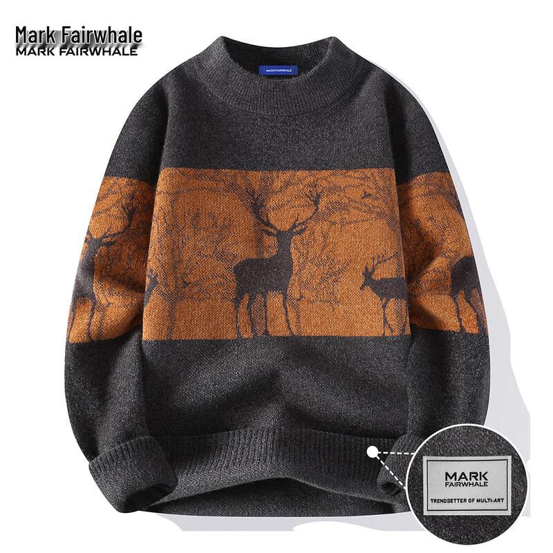 Mark Fairwhale Men s Warm Round Neck Knit Sweater 2XL