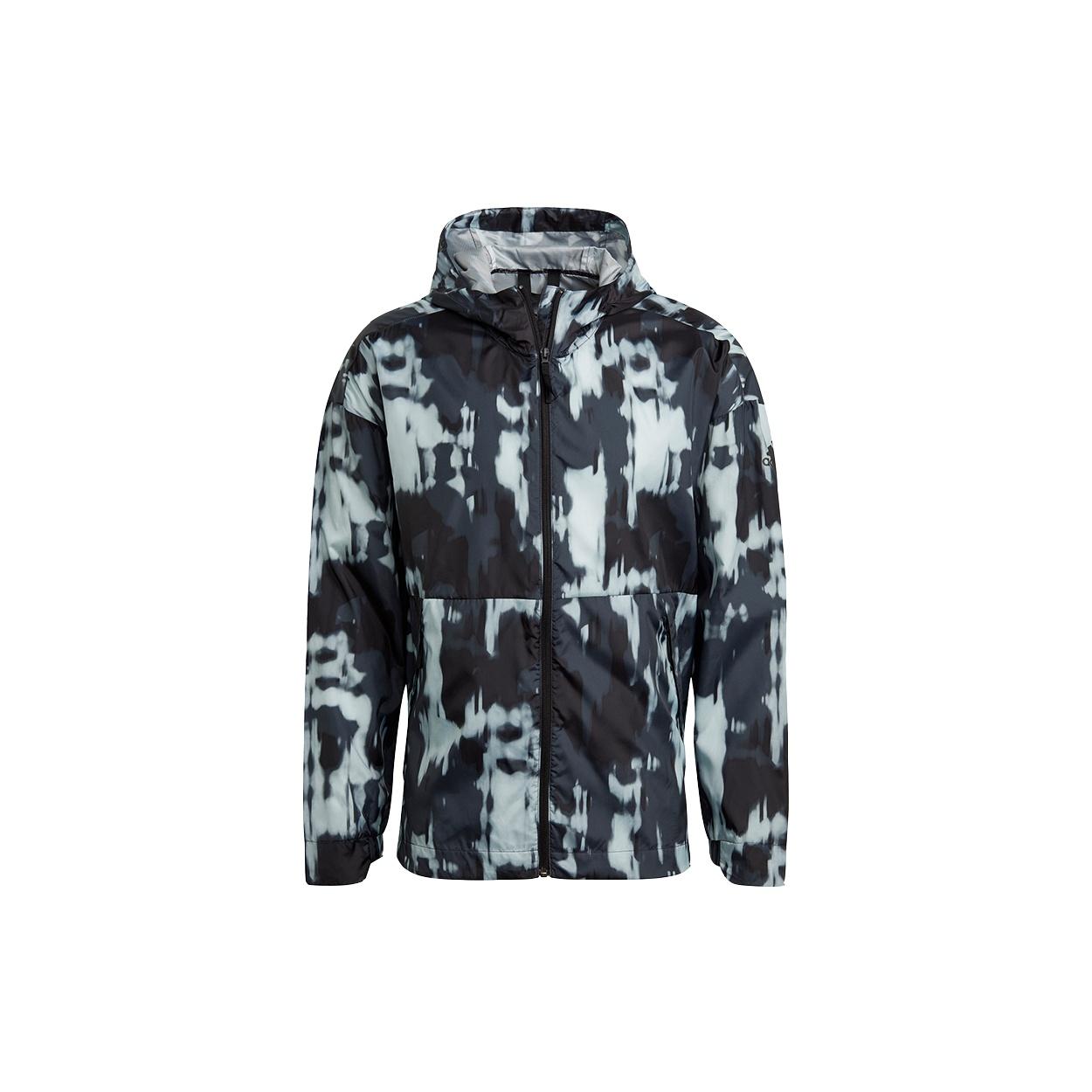 adidas Urban Aop WR Outdoor Sports Windproof Hooded Jacket Black Men s GM4375 L