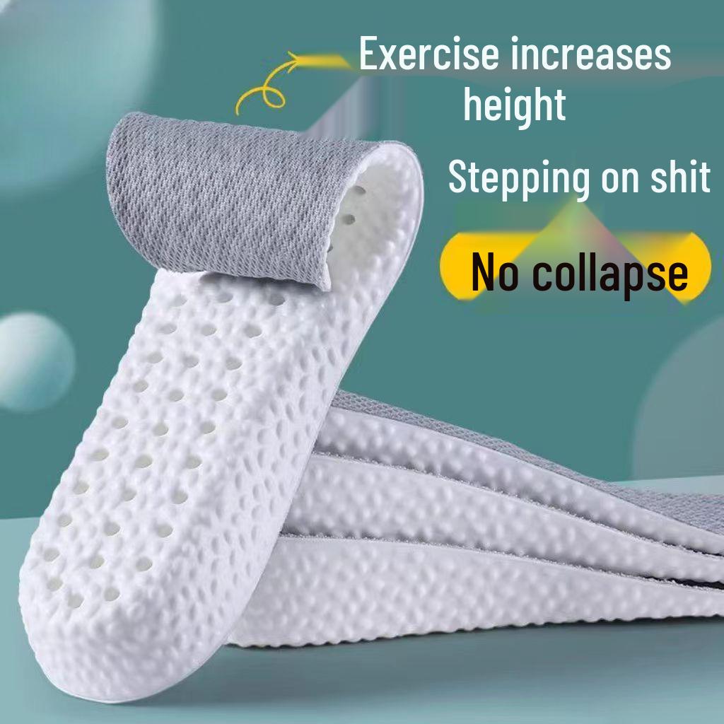 Universal Invisible Height-Boosting Insoles: Odor-Resistant, Breathable, Non-Collapsing, Super Soft for Men & Women, Ideal for Sports & Training