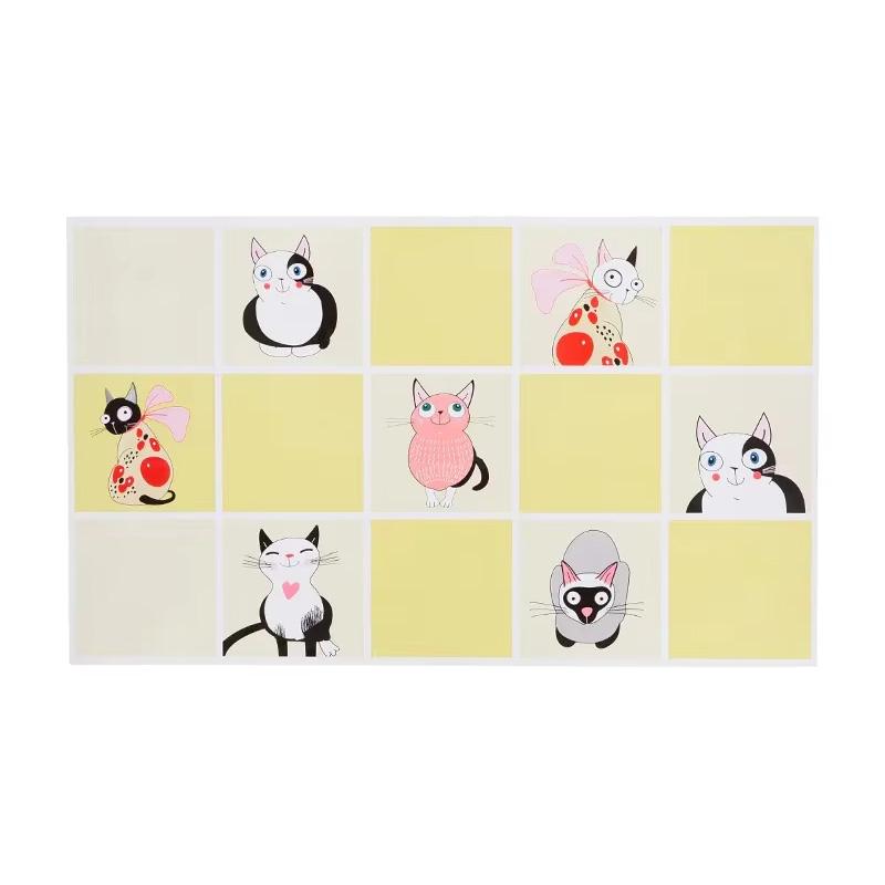 

1PC Tile Decal for Kitchen Stove Oil-proof 45*75cm High Temperature Resistant 4 Styles Wall Paper Waterproof Self-adhesive жёлтый