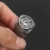 Men's Ring: Nordic Viking Raven and Eagle Design, Trendy Jewelry