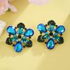 Minimalist Floral Drop Earrings With Geometric Alloy Design For Wedding And Party Wear