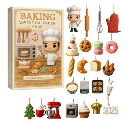 Vánoční pečení Adventní kalendář 24denní odpočítávání Sezónní kalendář očekávání Domácí dekorace Autodoplněk