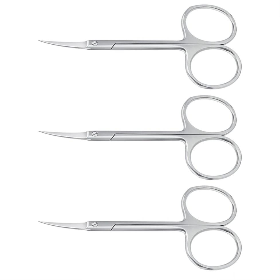 

Профессиональные маникюрные ножницы из нержавеющей стали, прецизионный уход за кутикулой, уход за ногтями, волосы на лице, брови, ресницы, волосы в носу