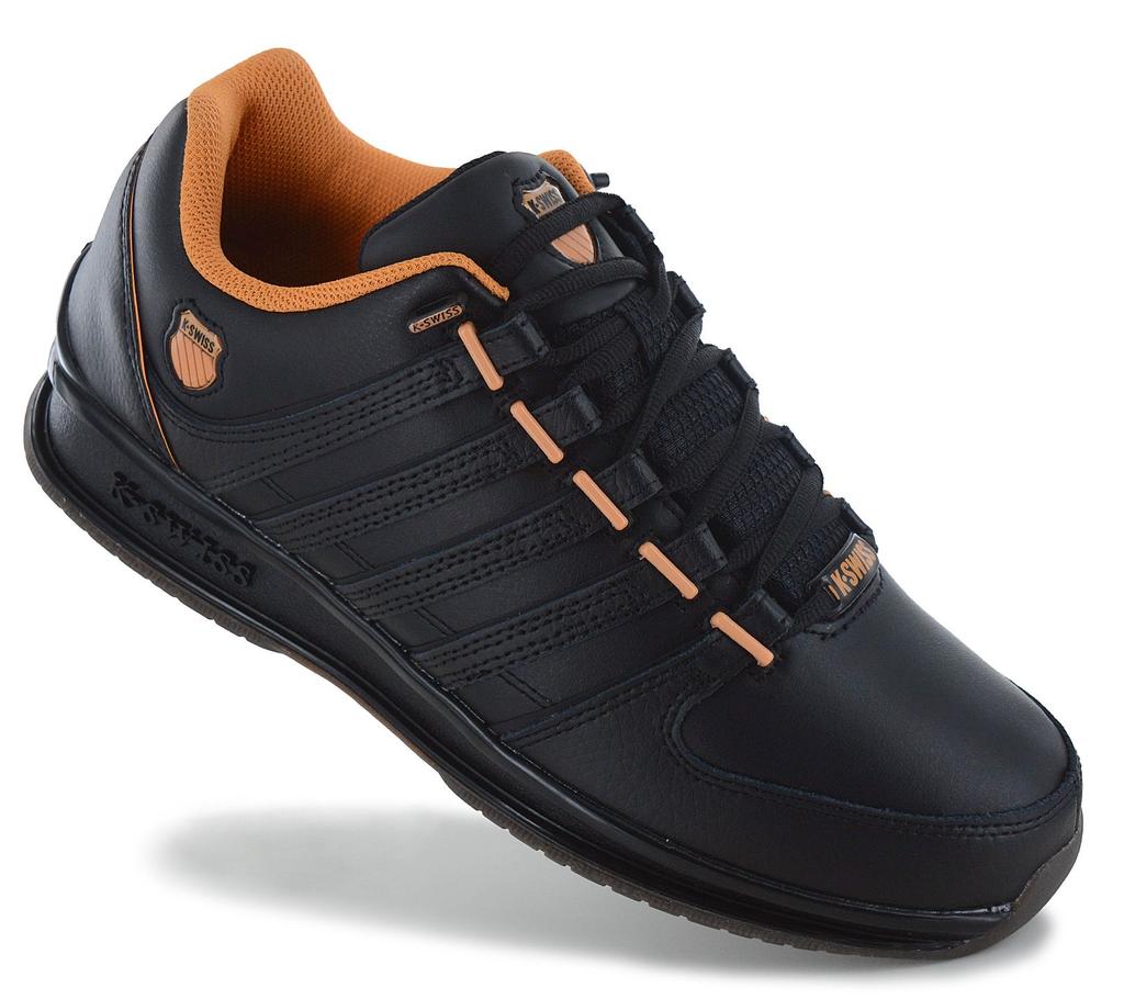 K-SWISS RINZLER Leather - Men's Sneakers Shoes Black 01235-014-M ORIGINAL