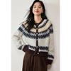 VICTORIA&VERA Women's Fair Isle Jacquard Knit Sweater