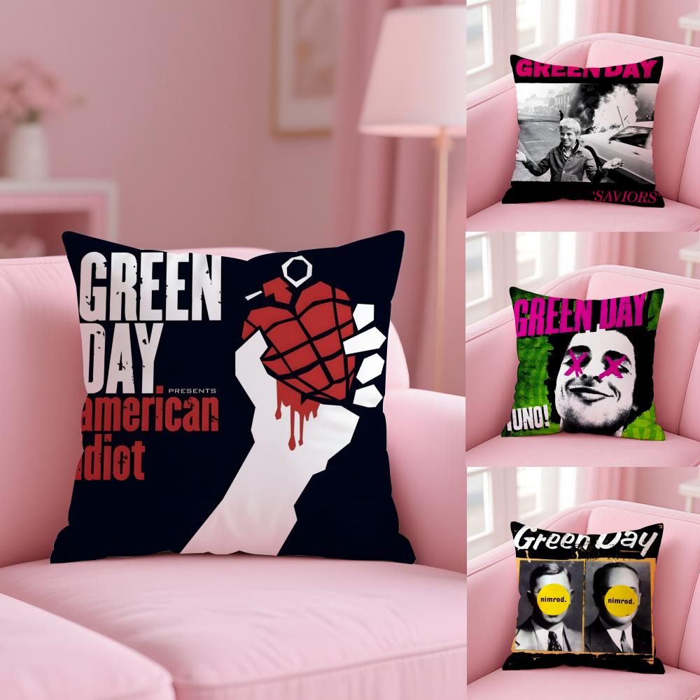 G-Green D-Day Band Album Pillow Case Soft Plush Fabric Double-Sided Printed Cushion Cover Warm Winter Sofa Pillow Case