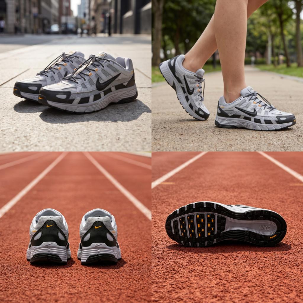 Nike P-6000 Kényelmes Sokoldalú Laza Futócipő Uniszex Sneaker Szürke Fekete HQ3818-002