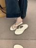 Fashion Female Shoes Cross-Tied Rubber Flip Flops Low Ladies' Slippers 2025 Hawaiian Silver Slides Shoes Low Woman's Slippers Cross-Tied