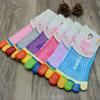 Non-Slip Yoga Socks Five-Finger Socks, Women'S Color Medium Tube Five-Toe Socks