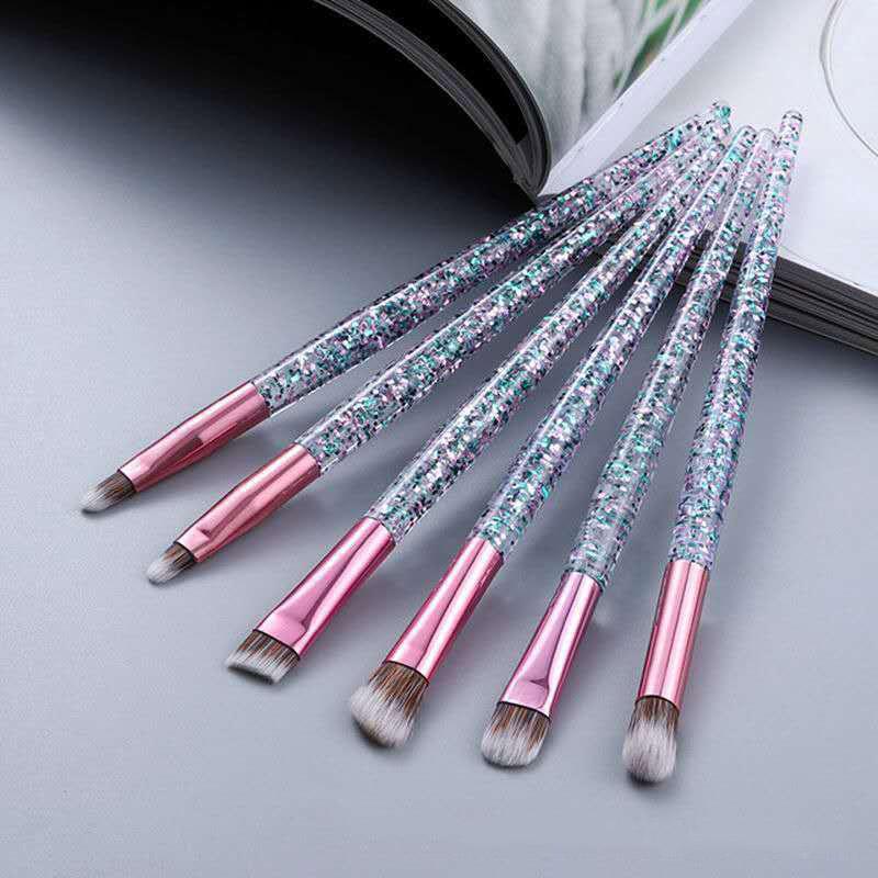 Colorful Makeup Brush Set Glitter Shinny Crystal Foundation Blending Power Cosmetic Beauty Make Up Tool Set
