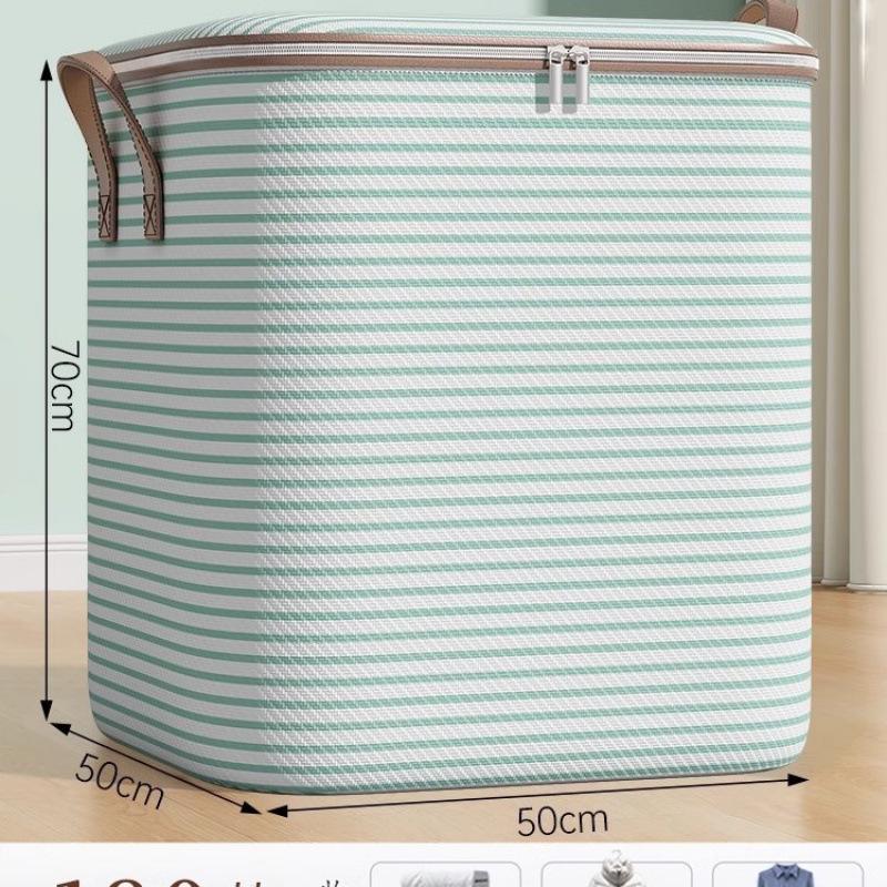 Houndstooth Large Capacity Waterproof Storage Bag - Moisture-proof Non-woven Fabric Organizer for Clothes 