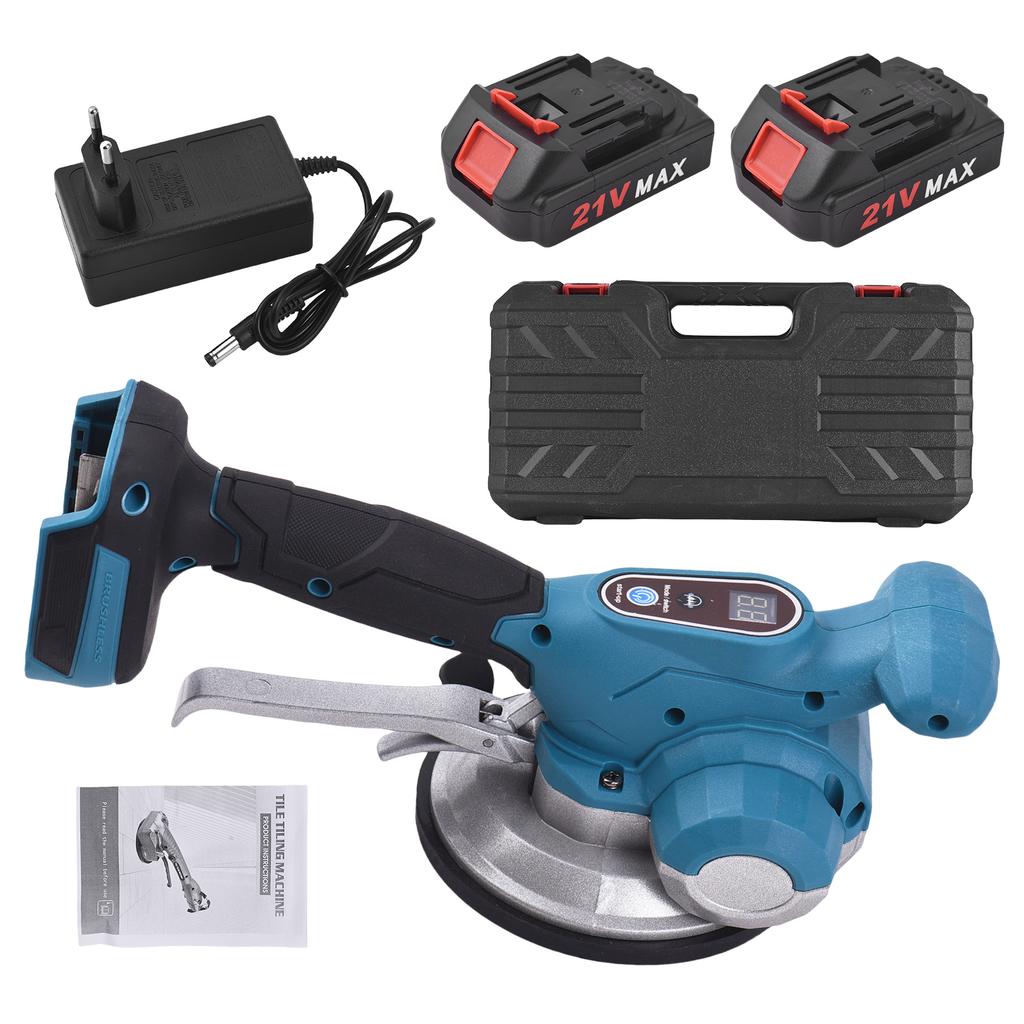 Tile Vibration Levelling Machine 21V Battery Tiling Tool with 6 Speed High Loading Capacity Wall Floor Tiles Laying Vibrating Tool Enla