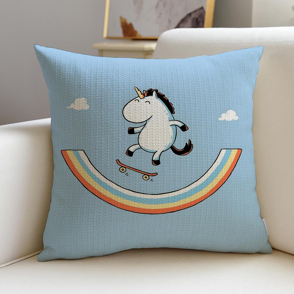 MMagical UnicornS Cushion Cover Pcs Soft Decorative Square Cushion Covers x x Pillowcases for Sofa Couch Home Bedroom