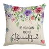 New Lavender Pillow Purple Spring and Summer Print Car Pillow Bedside Cushion Linen Pillow