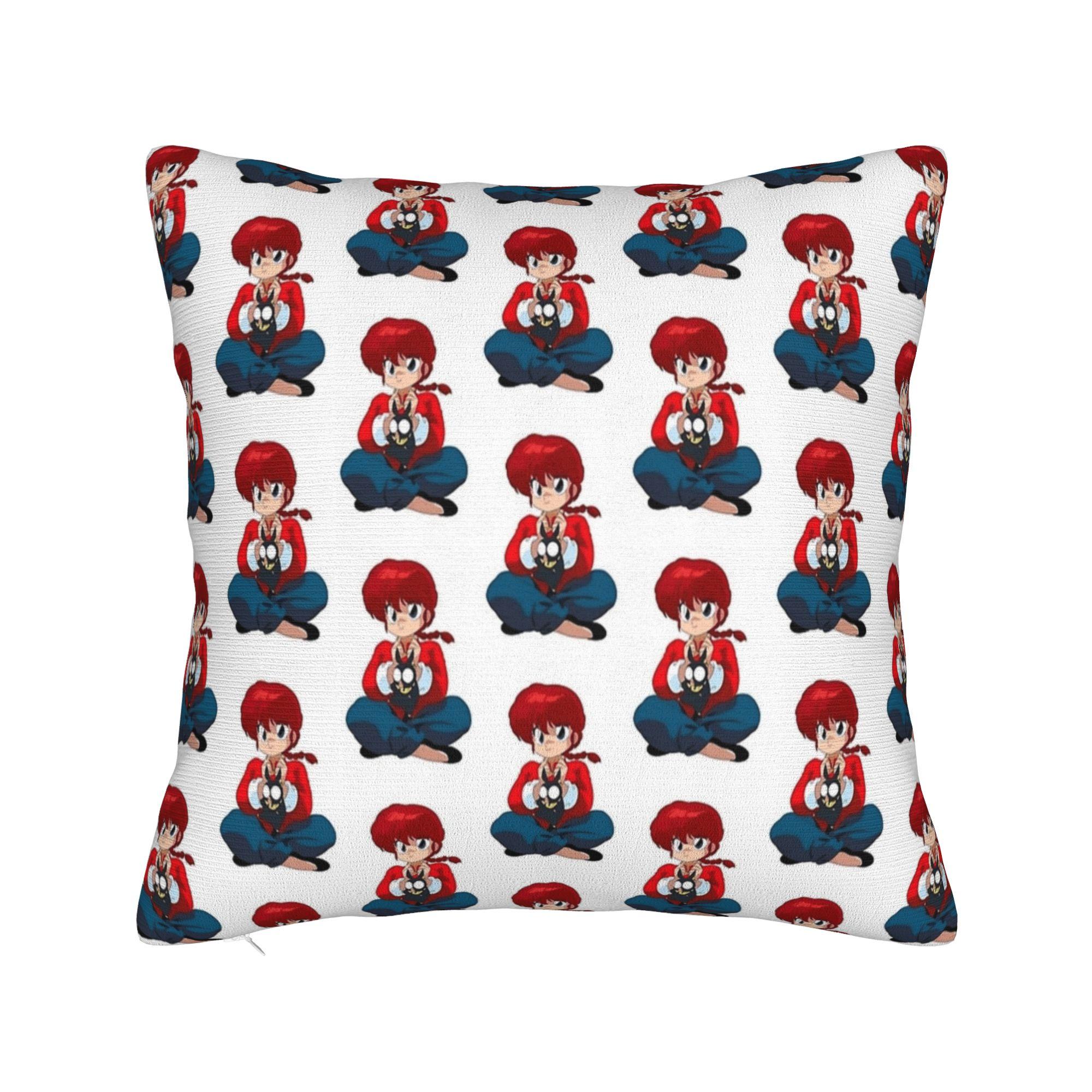 Pillow Cover P Chan  Ranma  Kawaii Pillow Case For Sofa Bedroom Home Decor Pillowcases 12x12Inch