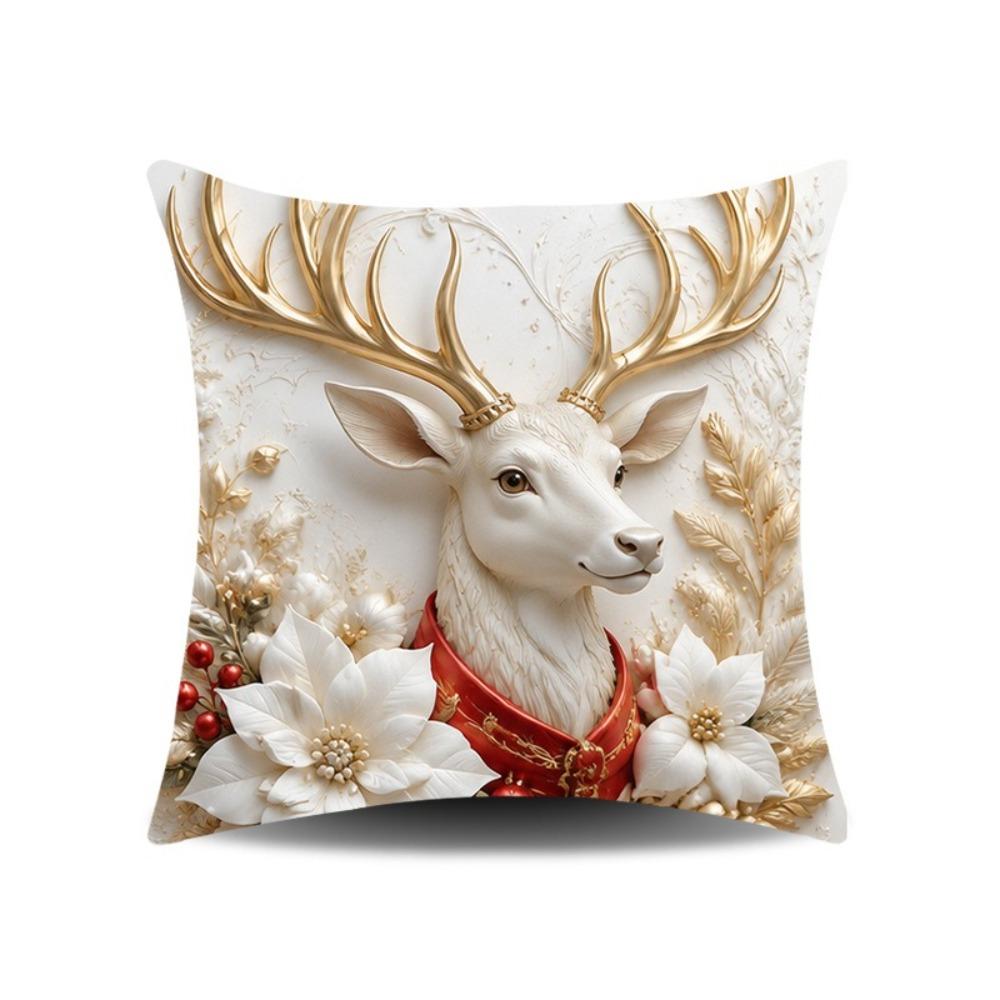 45x45cm Throw Pillow Covers Detachable Soft Christmas Themed Pillow Case  Home Indoor