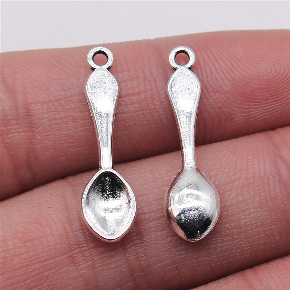 20pcs Tableware Dinnerware Dinner Set Dinner Service Knife Spoon Fork Charms For Jewelry Making DIY Crafts